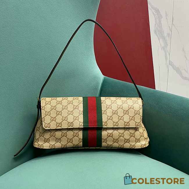Colestore Gucci Madison medium shoulder bag sand and brown GG canvas 31x13x11.5cm - 1