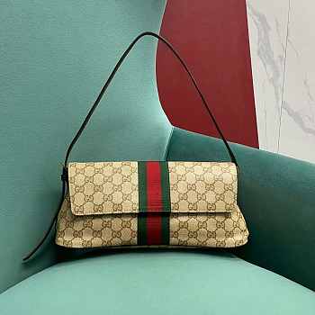 Colestore Gucci Madison medium shoulder bag sand and brown GG canvas 31x13x11.5cm