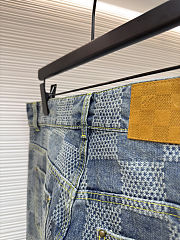 Colestore Louis Vuitton Jeans Jacquard weave pattern Indigo Blue - 4