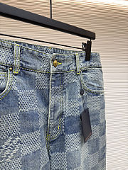 Colestore Louis Vuitton Jeans Jacquard weave pattern Indigo Blue - 2