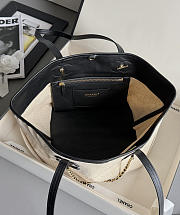 Colestore Chanel Small Shopping Bag   Canvas, Calfskin & Gold-Tone Metal  Ecru & Black  19 x 45 x 21cm - 2
