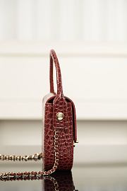 Colestore Chanel Clutch   Crocodile Embossed Calfskin & Gold-Tone Metal  Burgundy  16 x 26 x 2.5cm - 6