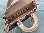 Colestore Dior Small Lady D-joy Bag Beige Multicolor Brocart Embroidery 22 x 11 x 6 cm - 6