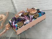Colestore Dior Small Lady D-joy Bag Beige Multicolor Brocart Embroidery 22 x 11 x 6 cm - 5