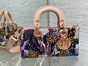 Colestore Dior Small Lady D-joy Bag Beige Multicolor Brocart Embroidery 22 x 11 x 6 cm - 4