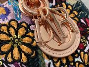 Colestore Dior Small Lady D-joy Bag Beige Multicolor Brocart Embroidery 22 x 11 x 6 cm - 2