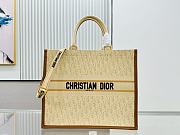 Colestore Dior Raffia Calfskin Oblique Embroidered Large Book Tote Beige Camel 42×17×34.5cm - 1