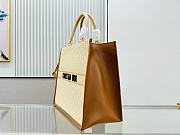 Colestore Dior Raffia Calfskin Oblique Embroidered Large Book Tote Beige Camel 42×17×34.5cm - 5