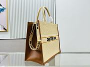 Colestore Dior Raffia Calfskin Oblique Embroidered Large Book Tote Beige Camel 42×17×34.5cm - 3