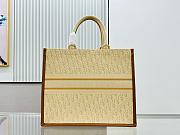 Colestore Dior Raffia Calfskin Oblique Embroidered Large Book Tote Beige Camel 42×17×34.5cm - 4