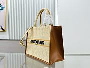 Colestore Dior Raffia Calfskin Oblique Embroidered Medium Book Tote Beige Camel 36×16×27cm - 4