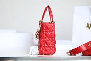 Colestore Dior Dioramour My ABCDior Lady Dior Bag Bright Red Cannage Lambskin with Heart Motif 20 x 15 x 8 cm - 6