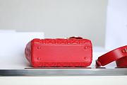 Colestore Dior Dioramour My ABCDior Lady Dior Bag Bright Red Cannage Lambskin with Heart Motif 20 x 15 x 8 cm - 5