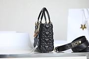 Colestore Dior Dioramour My ABCDior Lady Dior Bag Black Cannage Lambskin with Heart Motif 20 x 15 x 8 cm - 6