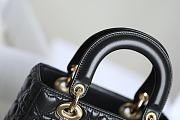 Colestore Dior Dioramour My ABCDior Lady Dior Bag Black Cannage Lambskin with Heart Motif 20 x 15 x 8 cm - 5
