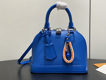 	 Colestore Louis Vuitton Alma BB Epi Rainbow Ocean Blue 23.5x11.5x17.5cm