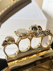 Colestore Alexander Mcqueen Mini Skull Four-Ring Metallic Shoulder Bag 20x12x8cm - 5