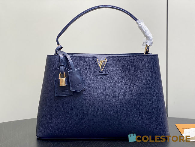 Colestore Louis Vuitton Capucines GM Souple Navy 38 x 23 x 16 cm - 1
