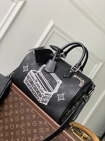 Colestore  Louis Vuitton Speedy P9 Bandoulière 30 Jackets Autres Cuirs Black 32 x 22.5 x 18 cm
