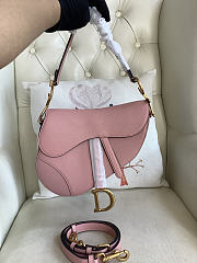 Colestore Dior Saddle Bag in Rose des Vents Grained Calfskin 25.5 × 20 × 6.5 cm - 1