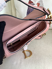 Colestore Dior Saddle Bag in Rose des Vents Grained Calfskin 25.5 × 20 × 6.5 cm - 5