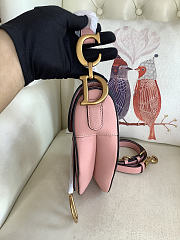 Colestore Dior Saddle Bag in Rose des Vents Grained Calfskin 25.5 × 20 × 6.5 cm - 2