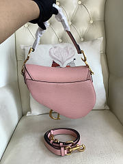 Colestore Dior Saddle Bag in Rose des Vents Grained Calfskin 25.5 × 20 × 6.5 cm - 4