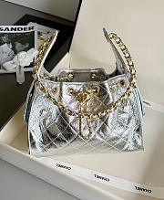 Colestore Chanel  25 Small Handbag   Metallic Calfskin & Gold-Tone Metal  Silvery 30x26x14cm - 1