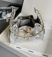 Colestore Chanel  25 Small Handbag   Metallic Calfskin & Gold-Tone Metal  Silvery 30x26x14cm - 3