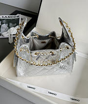 Colestore Chanel  25 Small Handbag   Metallic Calfskin & Gold-Tone Metal  Silvery 30x26x14cm - 2