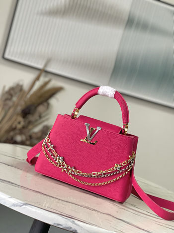 Colestore Louis Vuitton Capucines BB Raspberry 27 x 17.3 x 9 cm