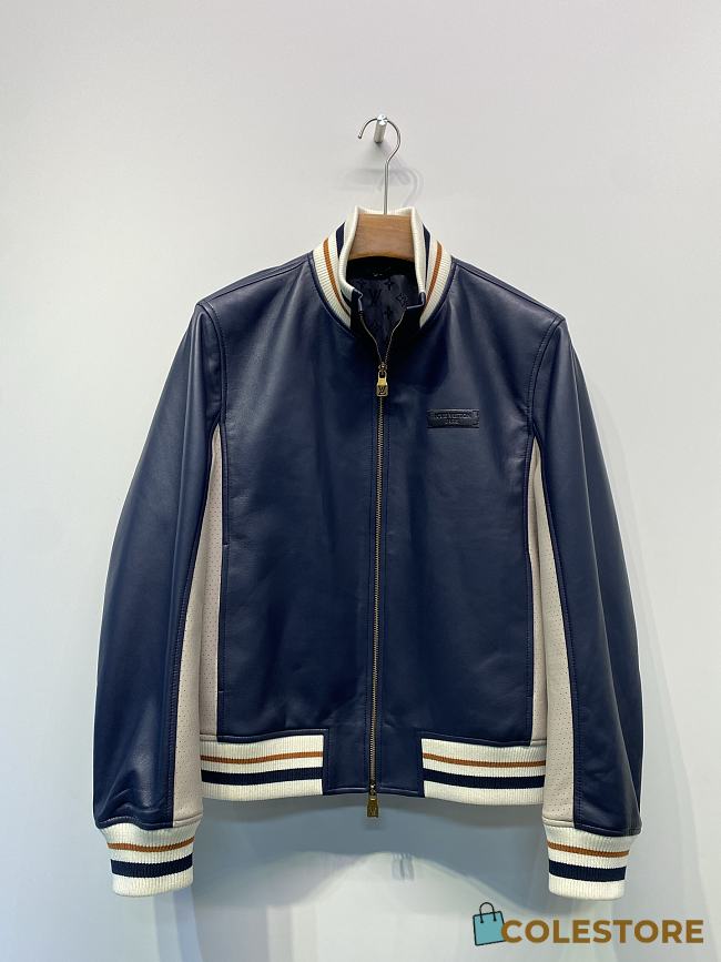 Colestore Louis Vuitton Sporty Leather Track Top Dark Blue  - 1