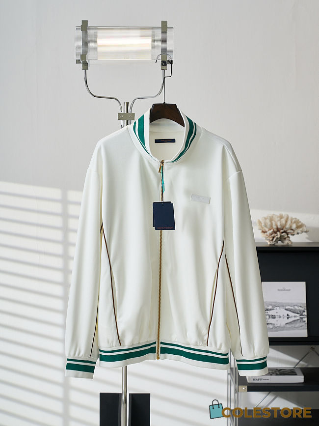 Colestore Louis Vuitton Perforated Leather Tracktop White - 1