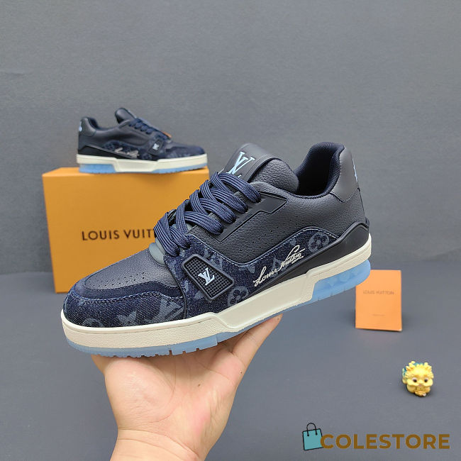 Colestore Louis Vuitton LV Trainer Sneaker Indigo Blue - 1