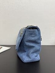 Colestore Chanel Maxi Flapbag Denim & Gold Metal Blue 26 x 38.5 x 11cm - 5