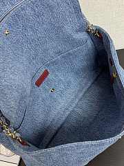 Colestore Chanel Maxi Flapbag Denim & Gold Metal Blue 26 x 38.5 x 11cm - 3