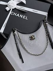 Colestore Chanel Large Shopping Bag   Mesh, Calfskin & Gold-Tone Metal  Transparent & Black 31x47x11cm - 4
