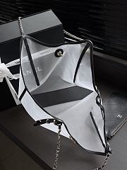 Colestore Chanel Large Shopping Bag   Mesh, Calfskin & Gold-Tone Metal  Transparent & Black 31x47x11cm - 5