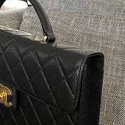 Colestore Chanel Caviar Quilted Briefcase Laptop Bag Black 36.5x4x26.5cm - 5