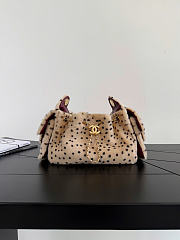 Colestore Chanel 25 Mini Handbag   Lambskin & Gold-Tone Metal  Light Beige & Black  20 x 22 x 12.5cm - 1