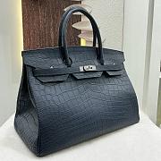 Colestore Hermes Dark Navy Blue Matte Alligator Birkin 40 Palladium Hardware 40 x 30 x 21 cm - 6