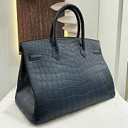 Colestore Hermes Dark Navy Blue Matte Alligator Birkin 40 Palladium Hardware 40 x 30 x 21 cm - 5