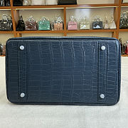 Colestore Hermes Dark Navy Blue Matte Alligator HAC40 Palladium Hardware 40 x 40 x 23 cm - 6
