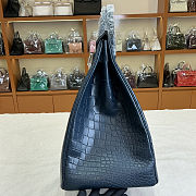 Colestore Hermes Dark Navy Blue Matte Alligator HAC40 Palladium Hardware 40 x 40 x 23 cm - 5