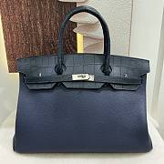 Colestore Hermes Birkin 40 Touch Dark Navy Blue Matte Togo Alligator Palladium Hardware  - 1