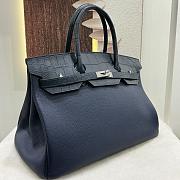 Colestore Hermes Birkin 40 Touch Dark Navy Blue Matte Togo Alligator Palladium Hardware  - 3