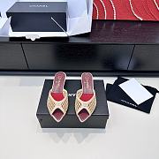 Colestore Chanel Coco Beach 2026 collection   Mules   Mixed Fibers, Cotton & Lambskin  Light Beige - 1