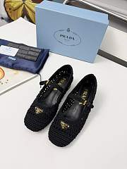 Colestore Prada Low heel mesh fabric ballerinas Black  - 5