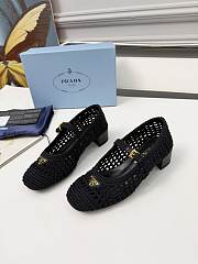 Colestore Prada Low heel mesh fabric ballerinas Black  - 3