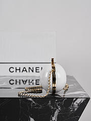 Colestore Chanel Spring Summer 2026   Small Egg Minaudiere   Resin & Gold-Tone Metal  Pearly White  29 x 15 x 9cm - 4